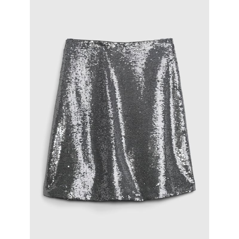 Lesklá mini sukně