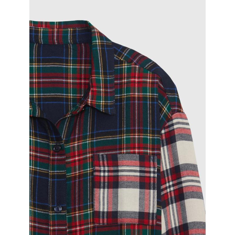 Dětská kostkovaná pyžamová košile