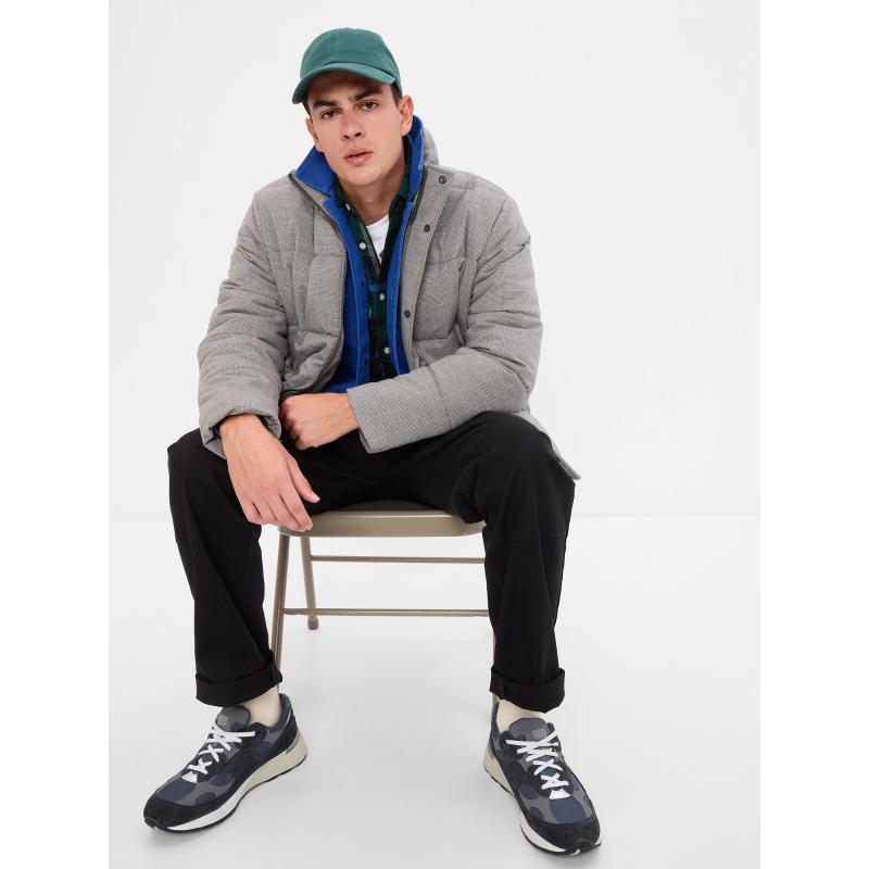 Steppelt kabát cipzárral