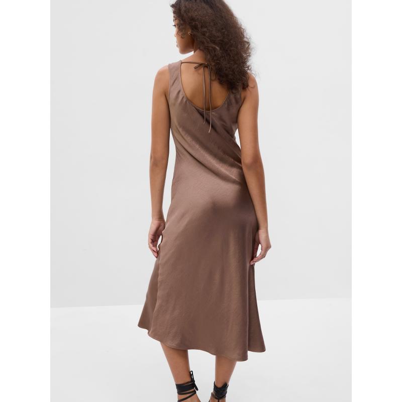 Szatén midi ruha