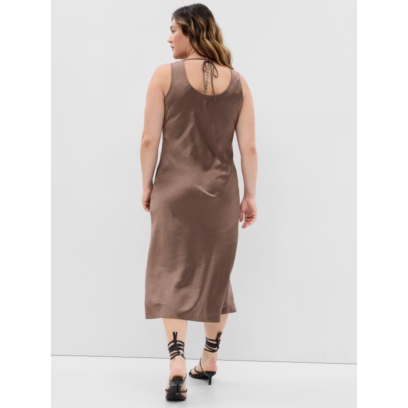 Szatén midi ruha