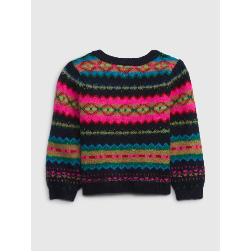 Norvég mintás gyerekpulóver