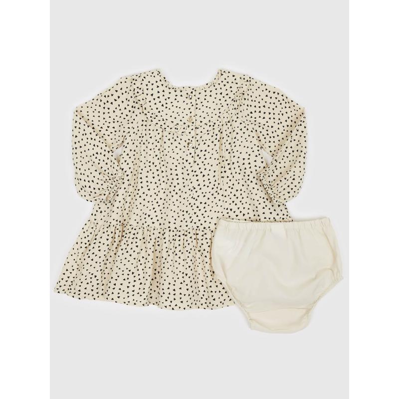 Detské vzorované šaty s volánmi