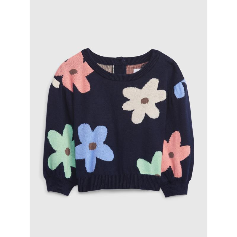 Detský sveter s kvetmi
