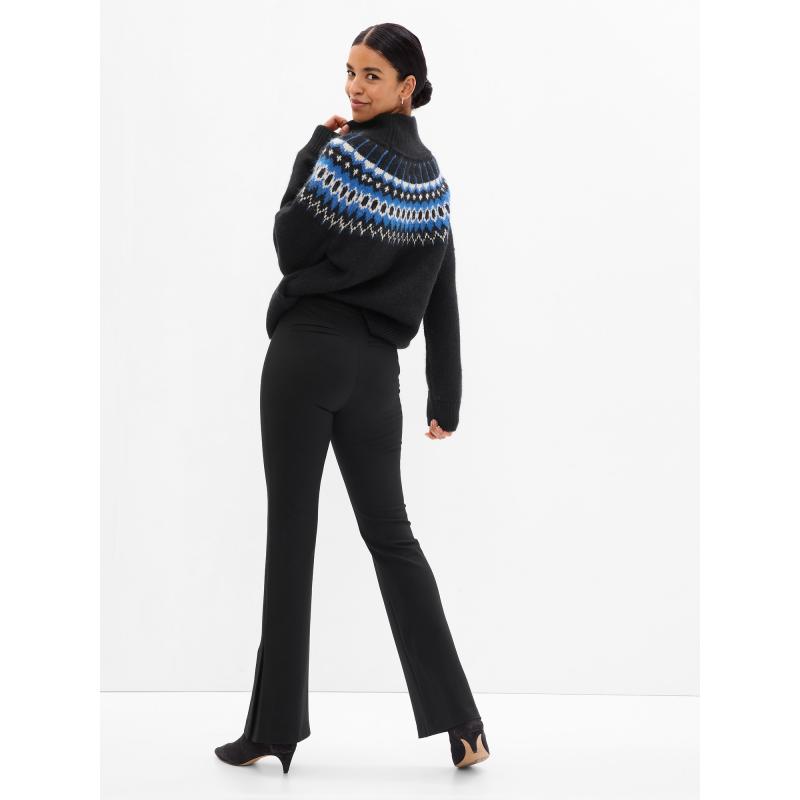 Elegantní kalhoty flare high rise