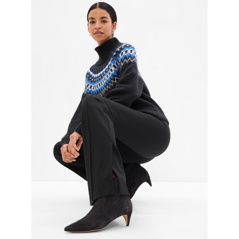 Elegantní kalhoty flare high rise