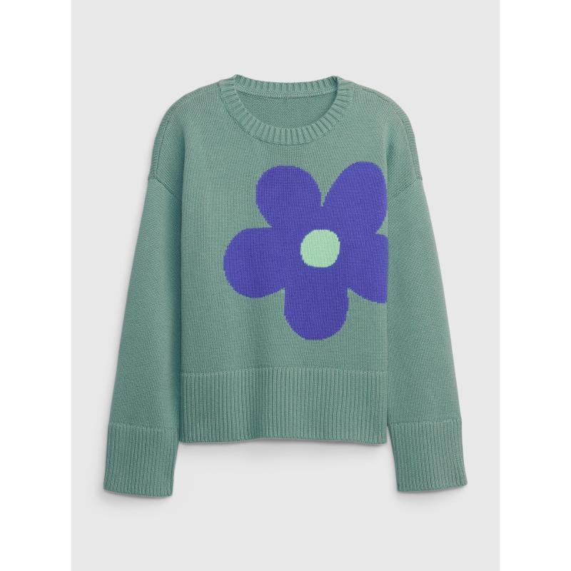 Detský sveter s kvetom