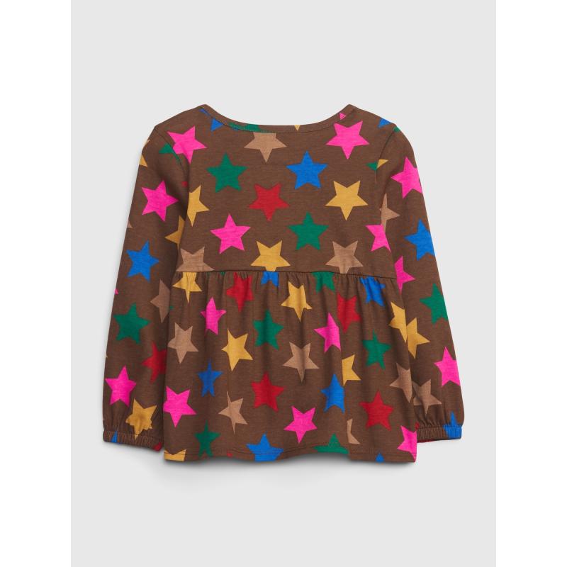 Detské peplum tričko z organickej bavlny