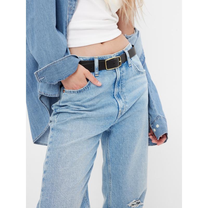 Voľné organické džínsy s vysokým vzrastom z 90. rokov