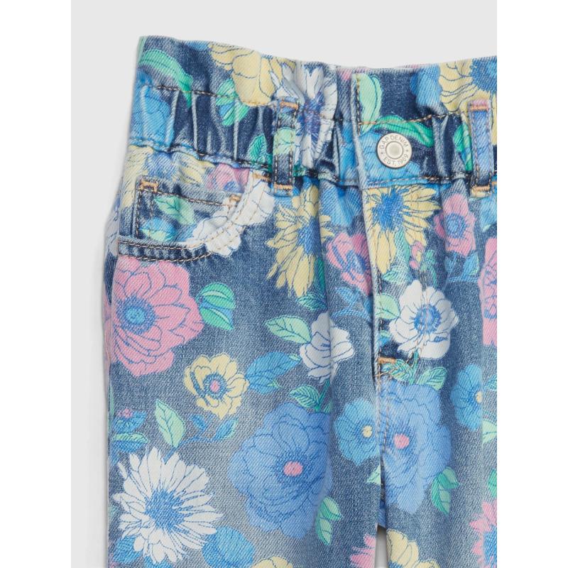 Detské džínsy mama kvetované