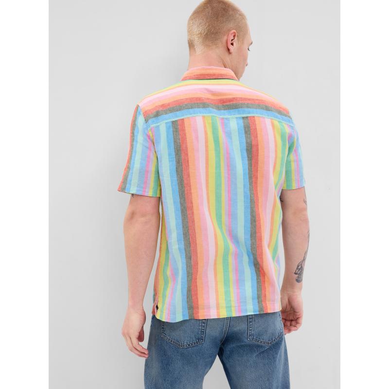 Lněná pruhovaná košile Unisex