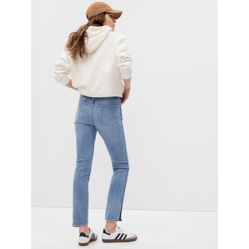 Úzke vintage džínsy so stredným vzrastom