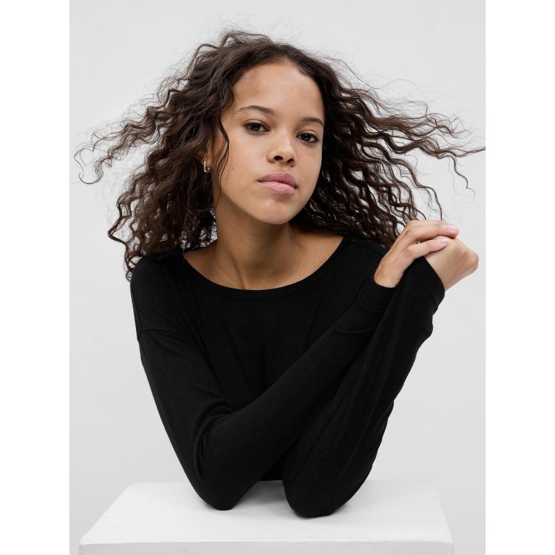 Ľanové tričko s dlhým rukávom