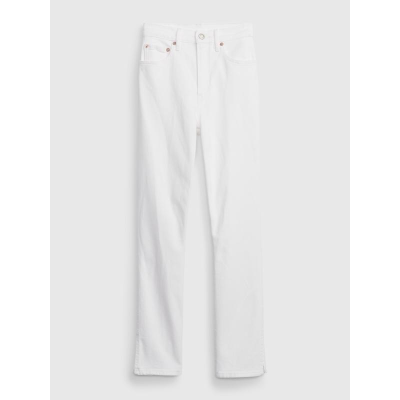 Karcsú, magasan felhúzott vintage farmer