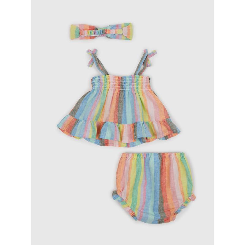 Detské plátené pruhované oblečenie