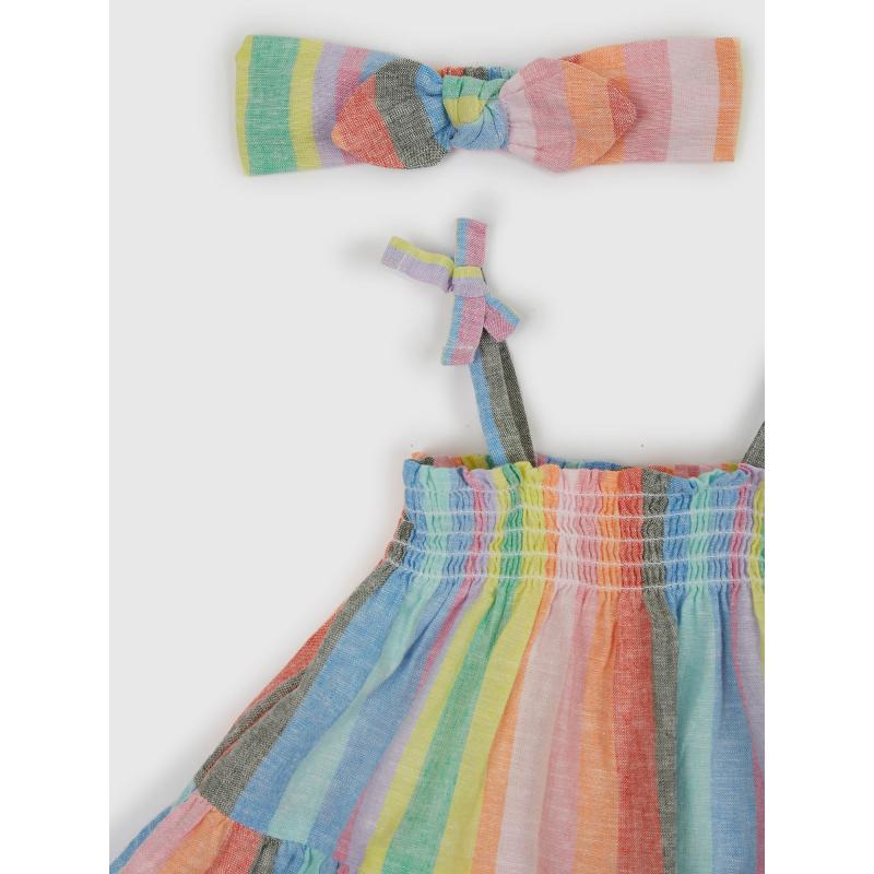 Detské plátené pruhované oblečenie