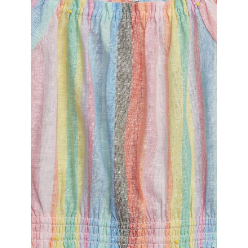 Dětský lněný pruhovaný top