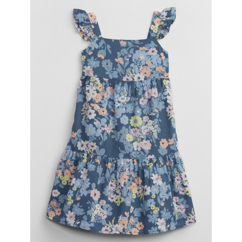 Detské kvetinové midi šaty