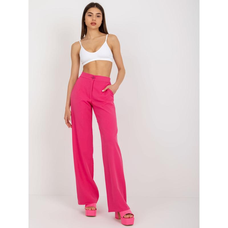 Dámské kalhoty k obleku JOLANA tmavě růžové