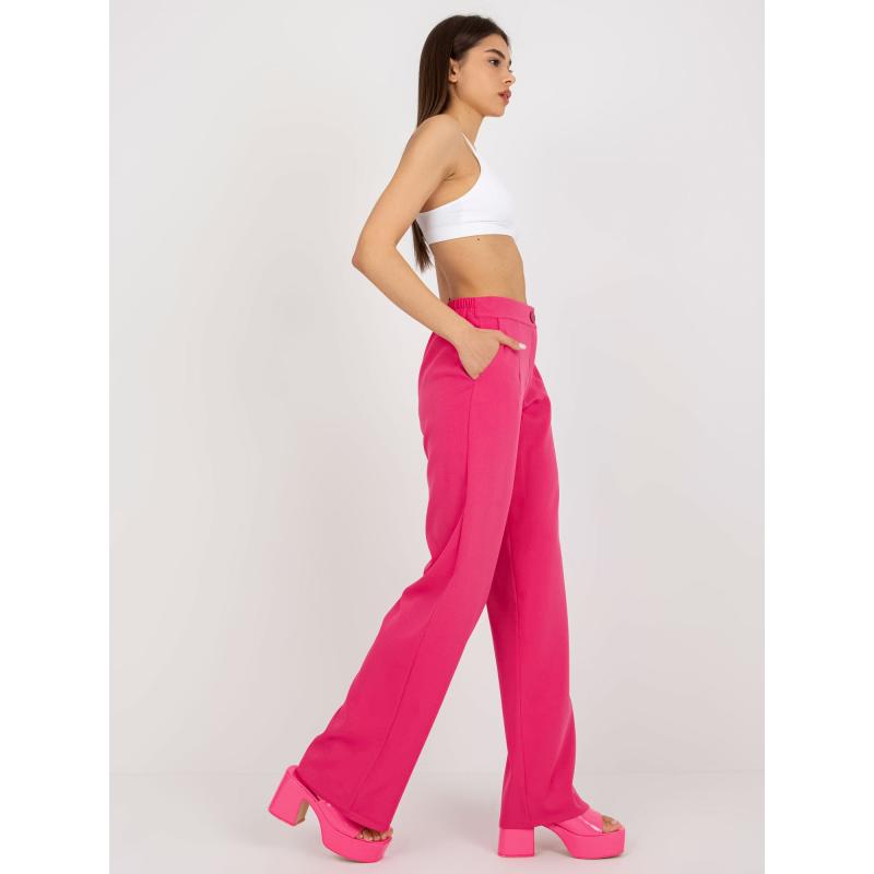 Dámské kalhoty k obleku JOLANA tmavě růžové