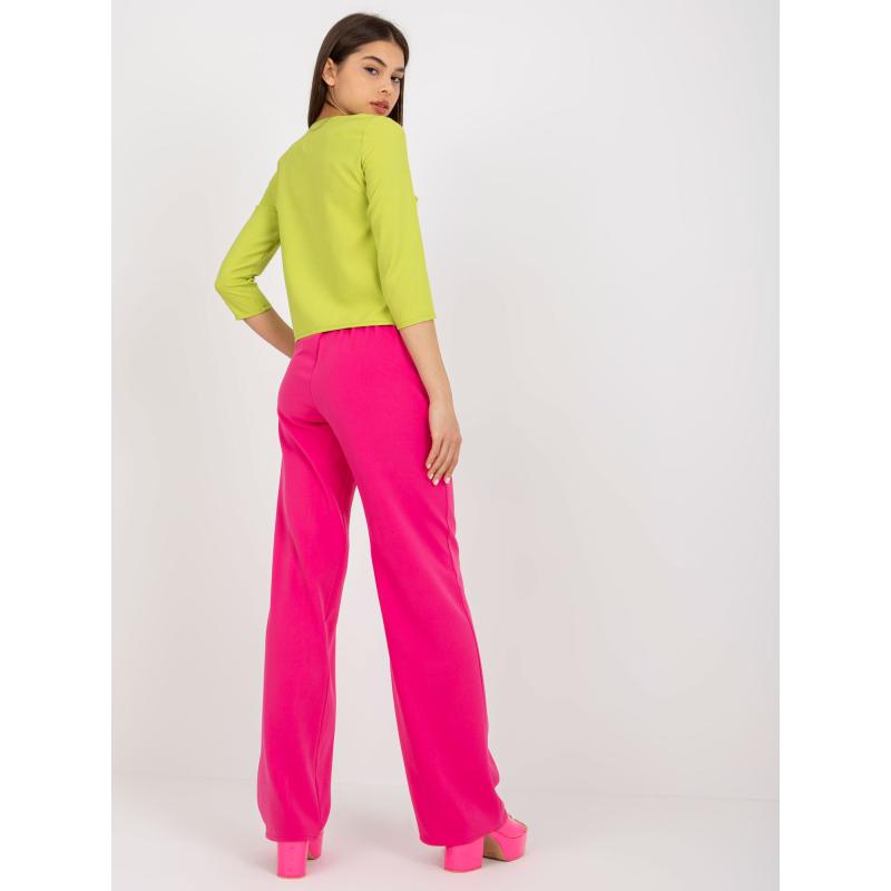 Dámská halenka s krajkovým lemem SICA limetkově zelená 