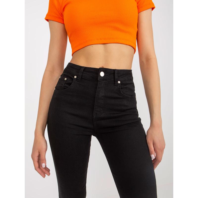 Dámske džínsy SLIM FIT čierne