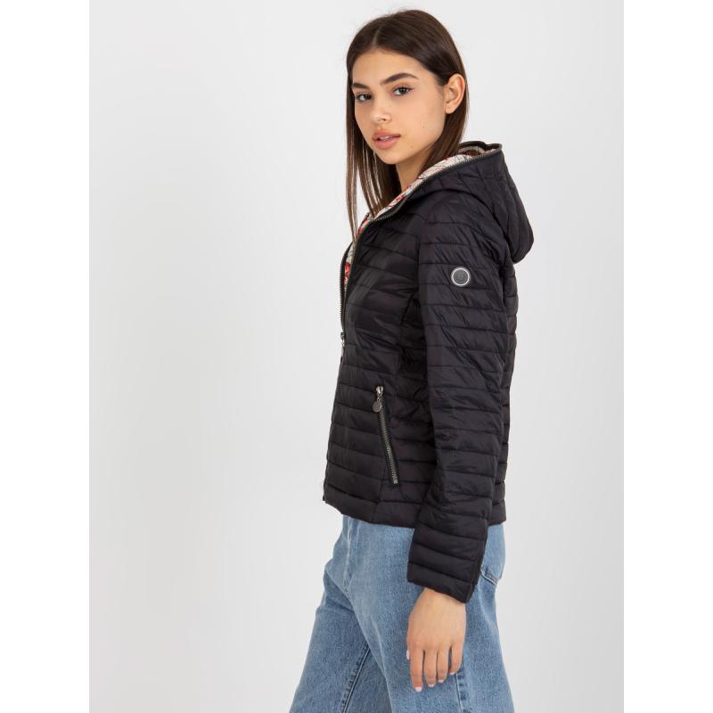 Dámska bunda s kapucňou DESTIA čierna