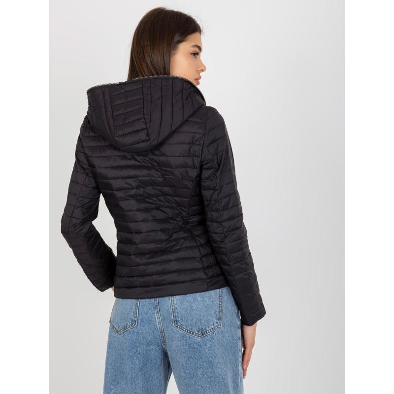 Dámska bunda s kapucňou DESTIA čierna