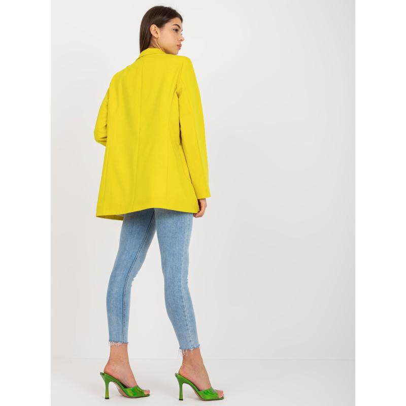 Dámska bunda s nášivkami JULIETTE žltá