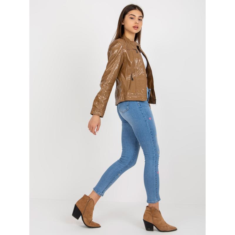 Dámská bunda koženková EBBA hnědá