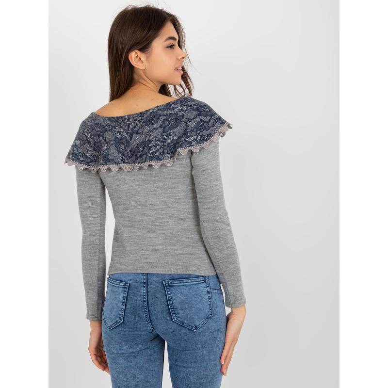 Női blúz DIANA szürke és sötétkék színben