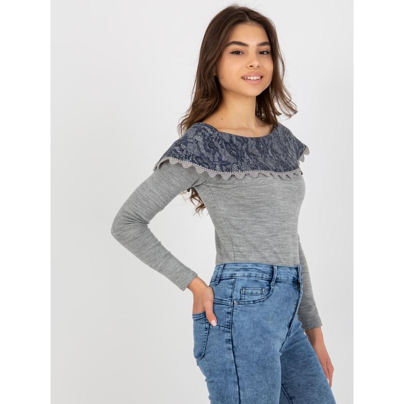 Női blúz DIANA szürke és sötétkék színben