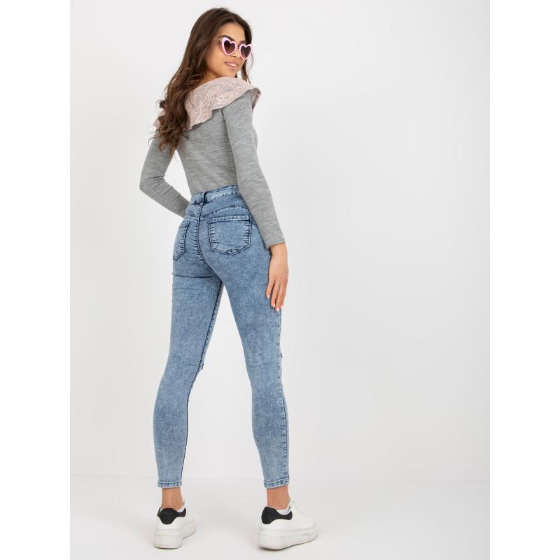 Dámské džíny s vysokým pasem METODA modré 