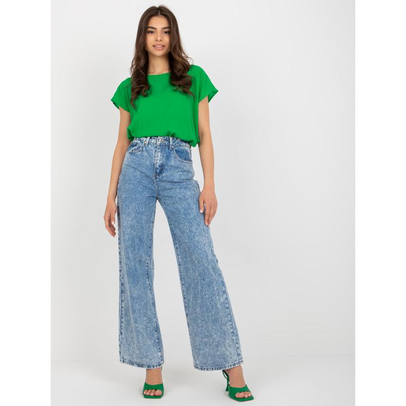 Női magas derekú farmer PISTACIA kék