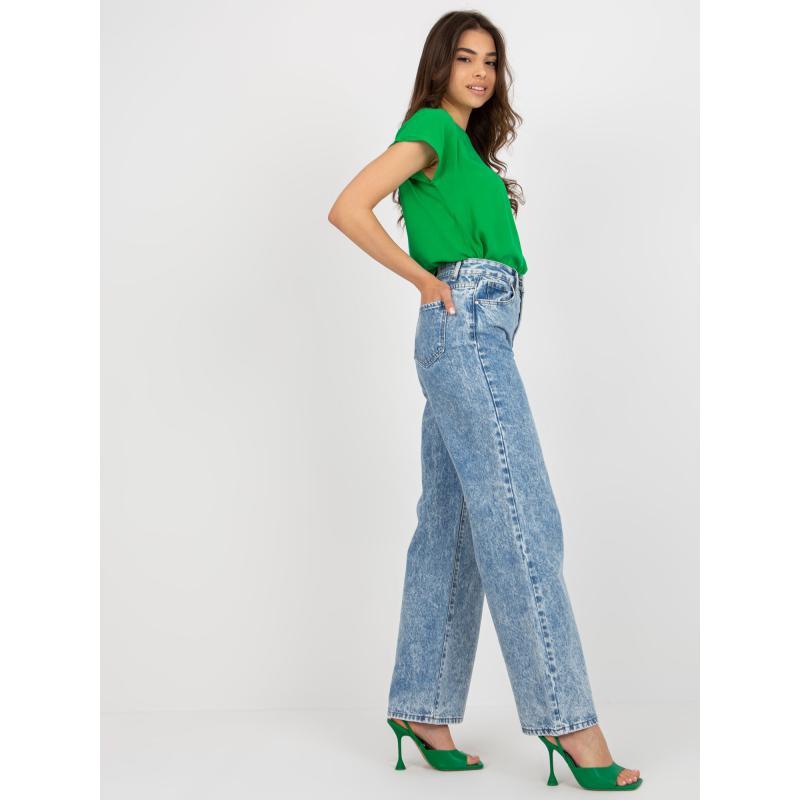 Női magas derekú farmer PISTACIA kék