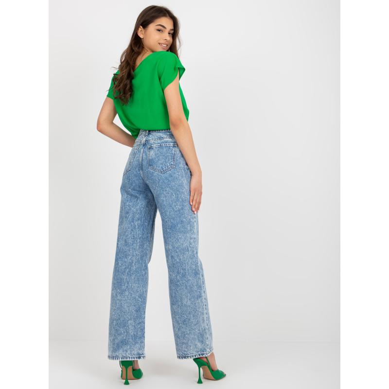 Női magas derekú farmer PISTACIA kék