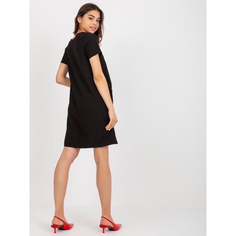 Dámské šaty s krátkými rukávy IVANA černé 