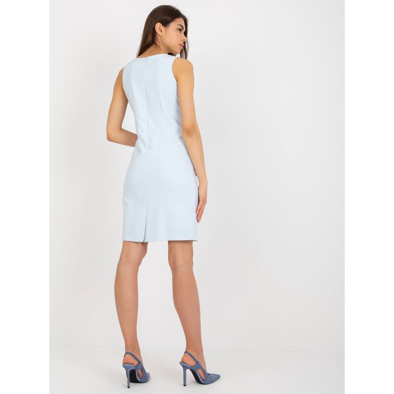 Dámské šaty se zdobeným vrškem LUJZA světle modré 