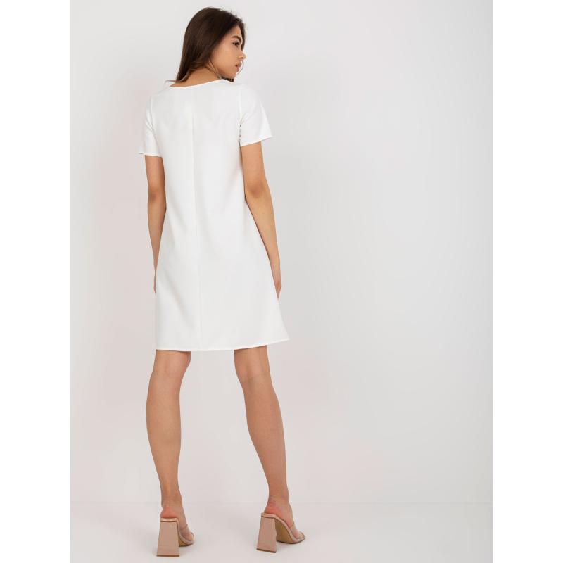 Dámské šaty s krátkými rukávy VIVA ecru 