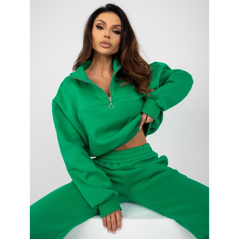 Dámská souprava s krátkou mikinou BASIC zelená  