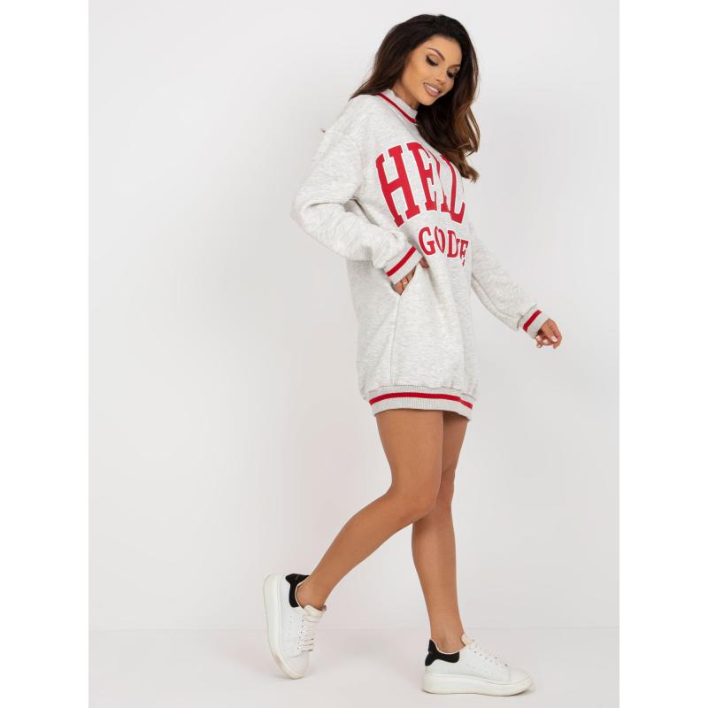 Dámska mikina s potlačou IGINA svetlo šedá