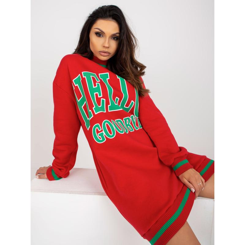 Dámska mikina s vreckami TIANA červená