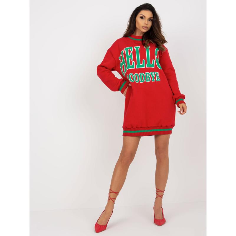 Dámska mikina s vreckami TIANA červená