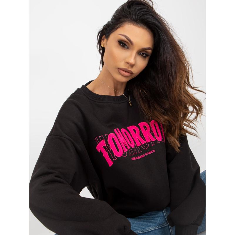 Dámska mikina s kapucňou a nášivkou GAUA čierna