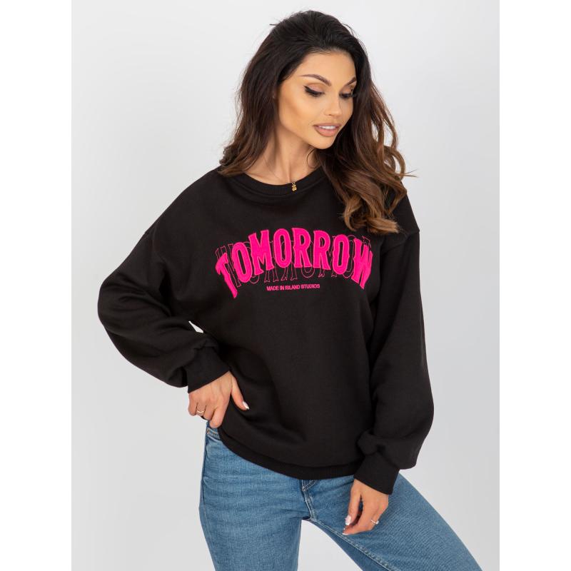 Dámska mikina s kapucňou a nášivkou GAUA čierna