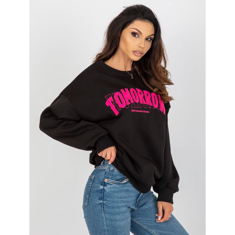 Dámska mikina s kapucňou a nášivkou GAUA čierna