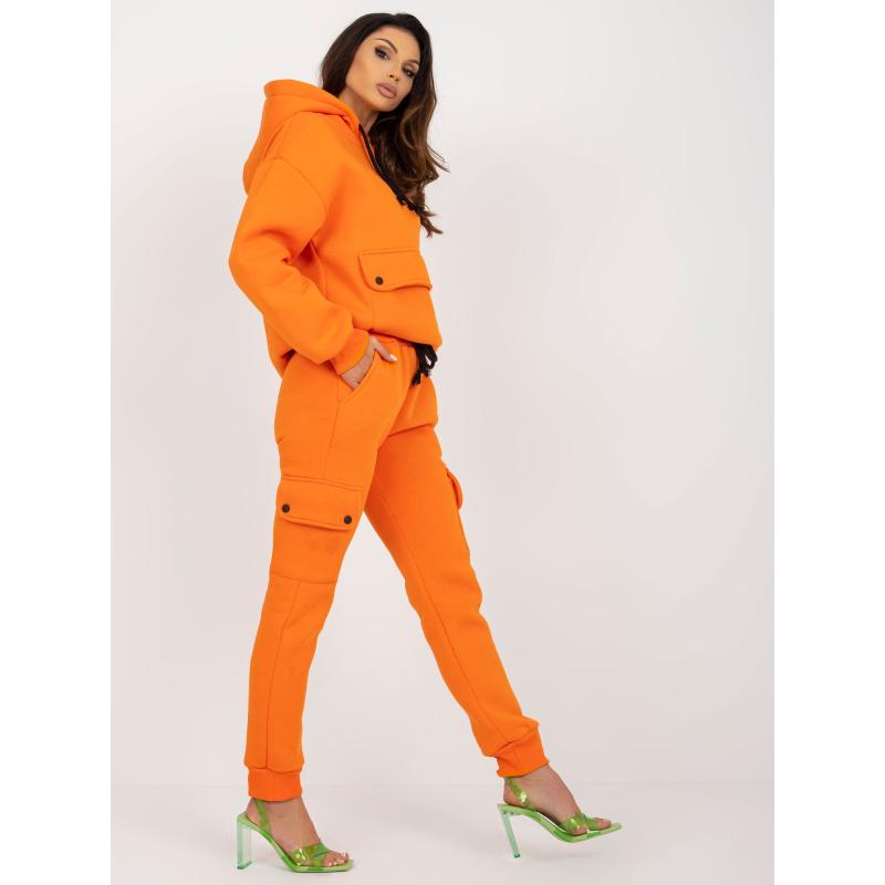 Női szett túlméretezett pulóverrel TRIVA narancssárga