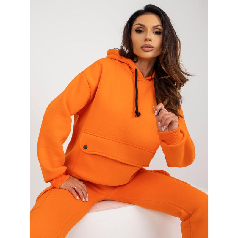 Női szett túlméretezett pulóverrel TRIVA narancssárga