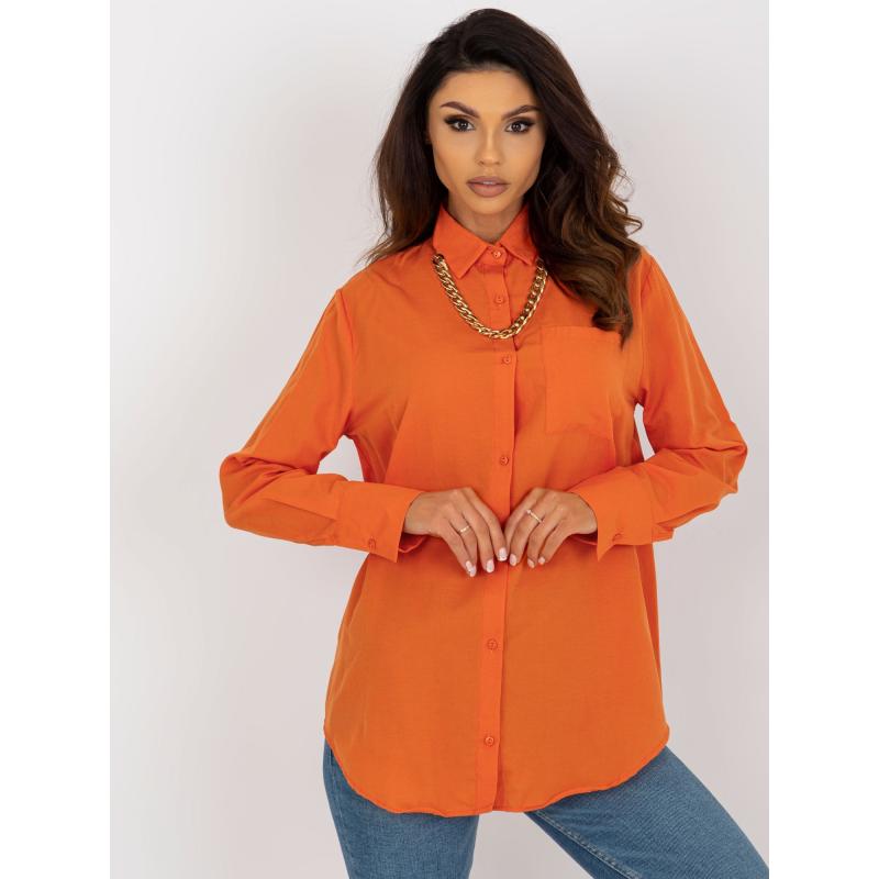 Dámská košile se zapínáním na knoflíky OVA oranžová