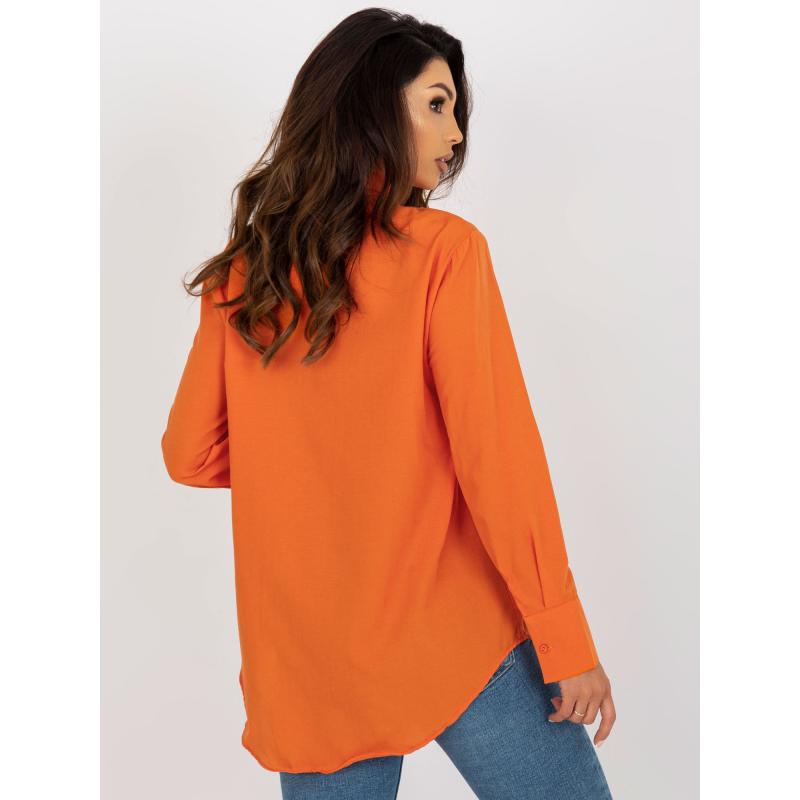 Dámská košile se zapínáním na knoflíky OVA oranžová